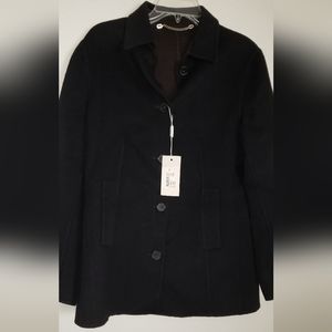 Giorgio's Palm Beach Black 100% Cashmere Jacket Women’s size 44. NWT.
